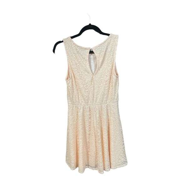 CITY TRIANGLES Blush Rose Sleeveless Dress with Lace Overlay Med Juniors Y2K-NEW - Picture 4 of 5